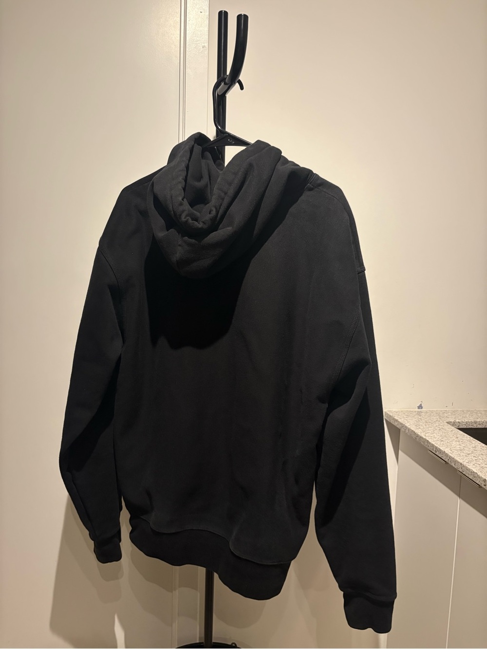 Stussy Black Logo Crewneck Hoodie - Picture 6 of 8